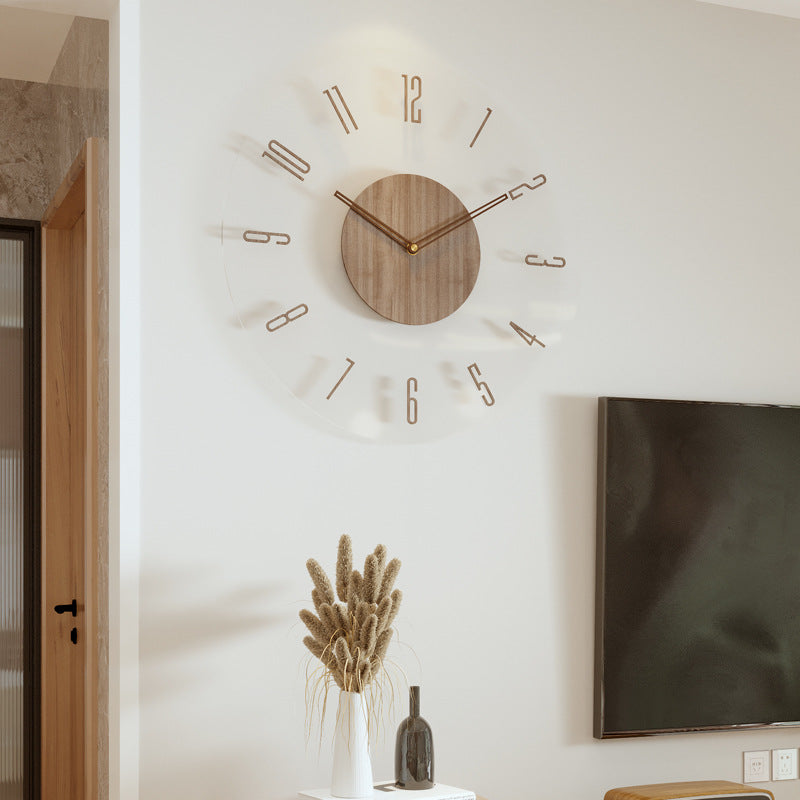 Rebolet | Nordora – Nordische Wanduhr aus Holz, lautloses Design