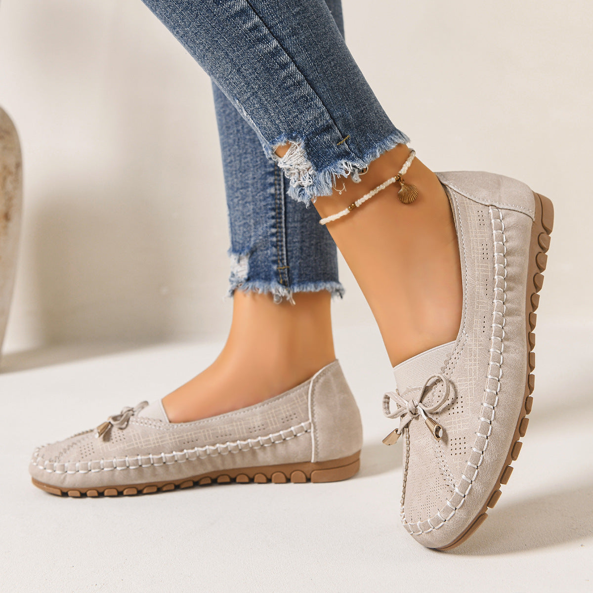 Damen-Komfort-Loafer in weiter Passform