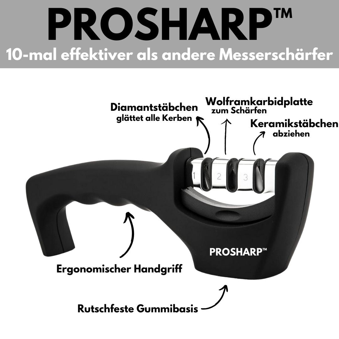 Rebolet | ProSharp - professioneller, Keramikstein-Messerschärfer mit 3 Stufen