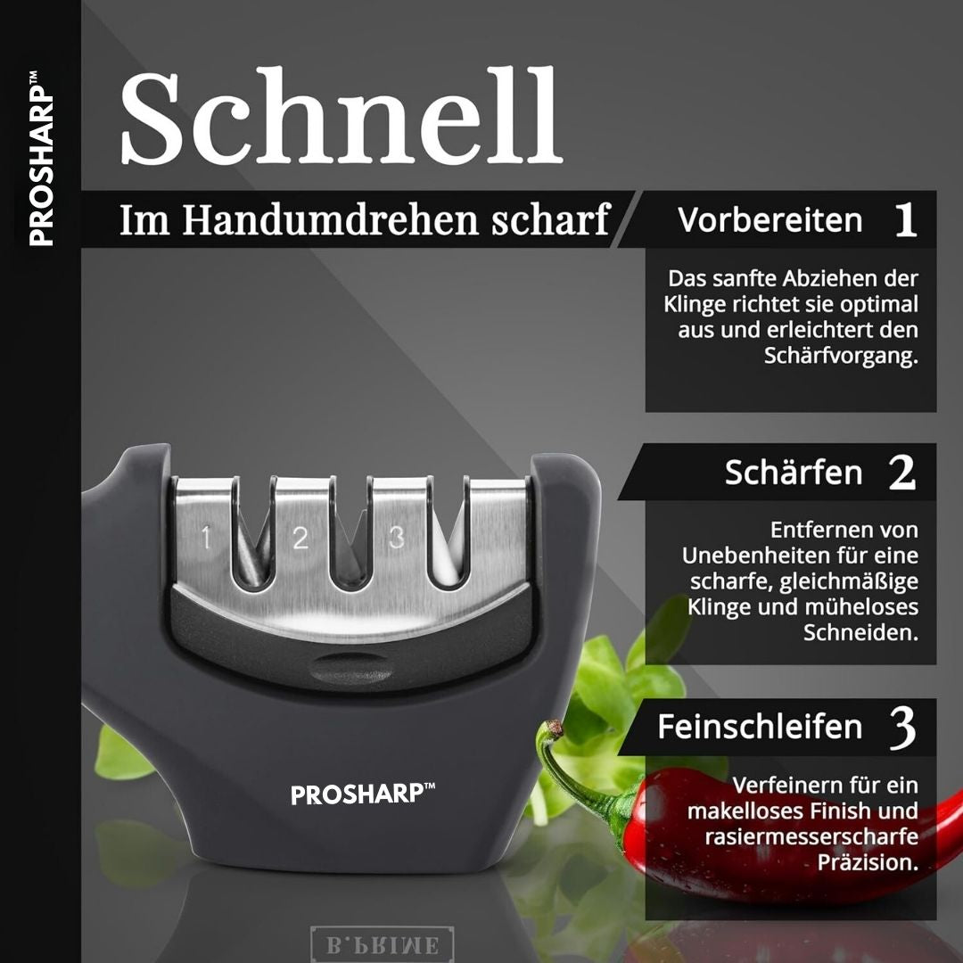 Rebolet | ProSharp - professioneller, Keramikstein-Messerschärfer mit 3 Stufen