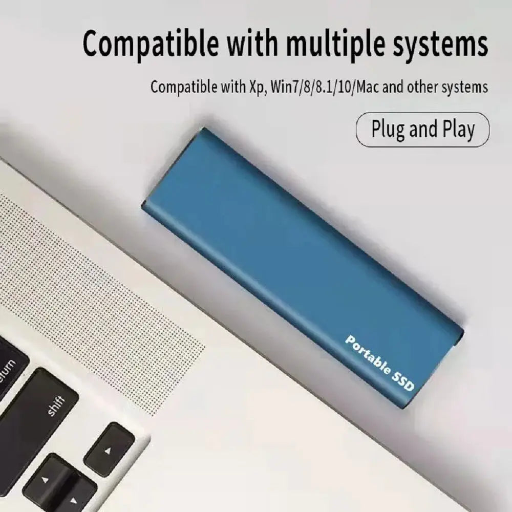 Tragbare externe SSD – Hochgeschwindigkeits Speicherlaufwerk aus Aluminium für schnelle Datenübertragung