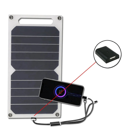Tragbares Solarpanel mit USB – für Camping & Wandern