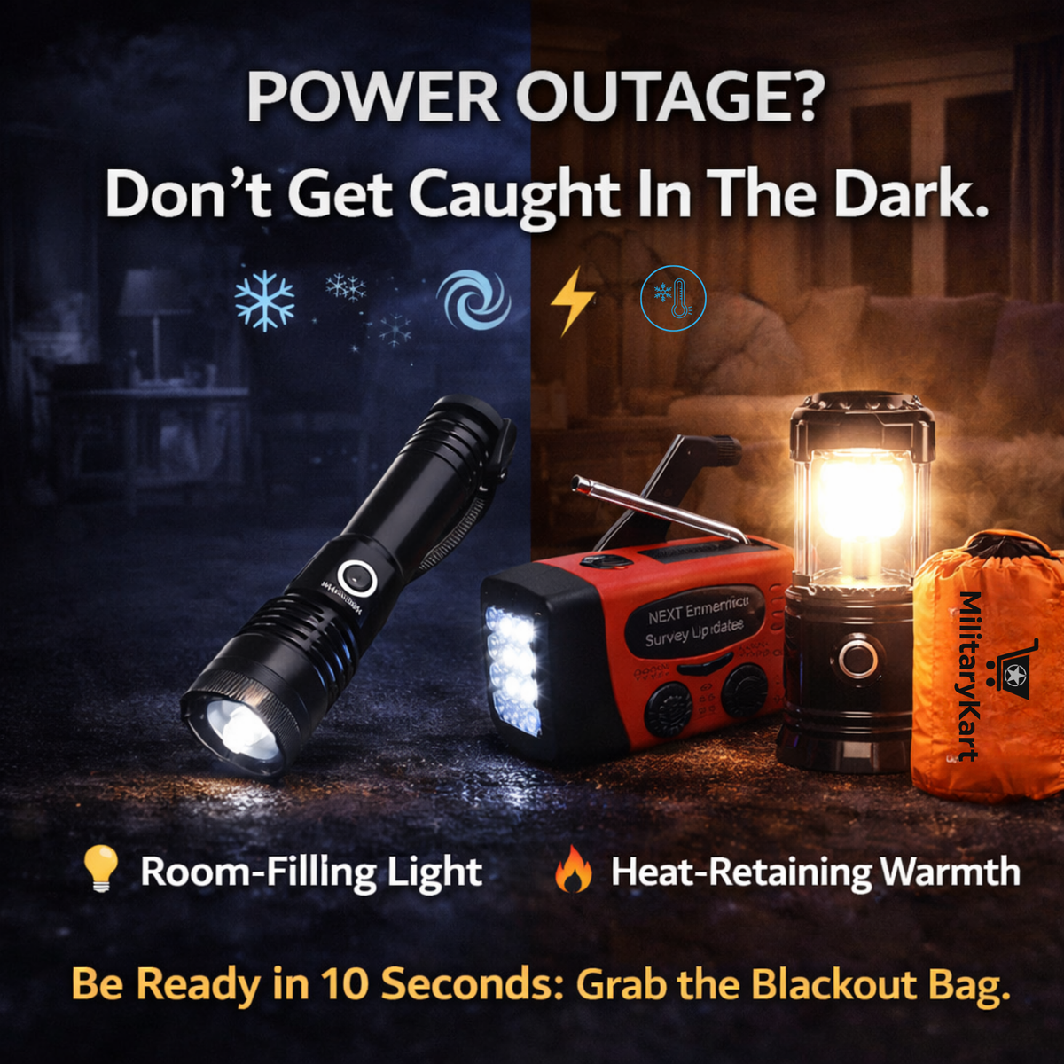 Notfallset für Stromausfälle – 72-Stunden Blackout-Set
