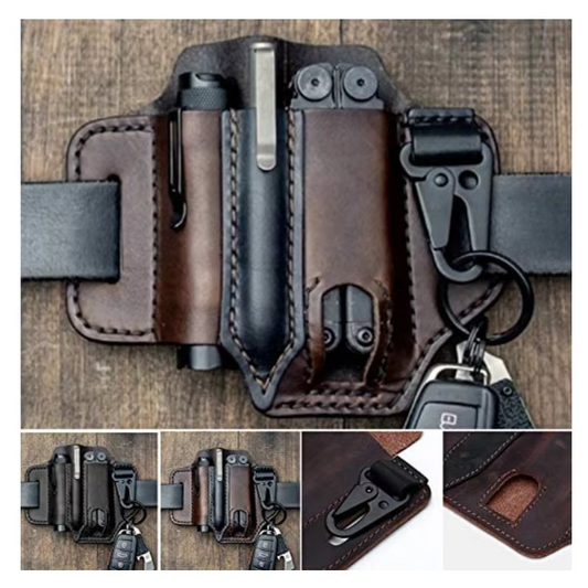 Echtleder-Multitool-Etui – EDC-Gürteltasche