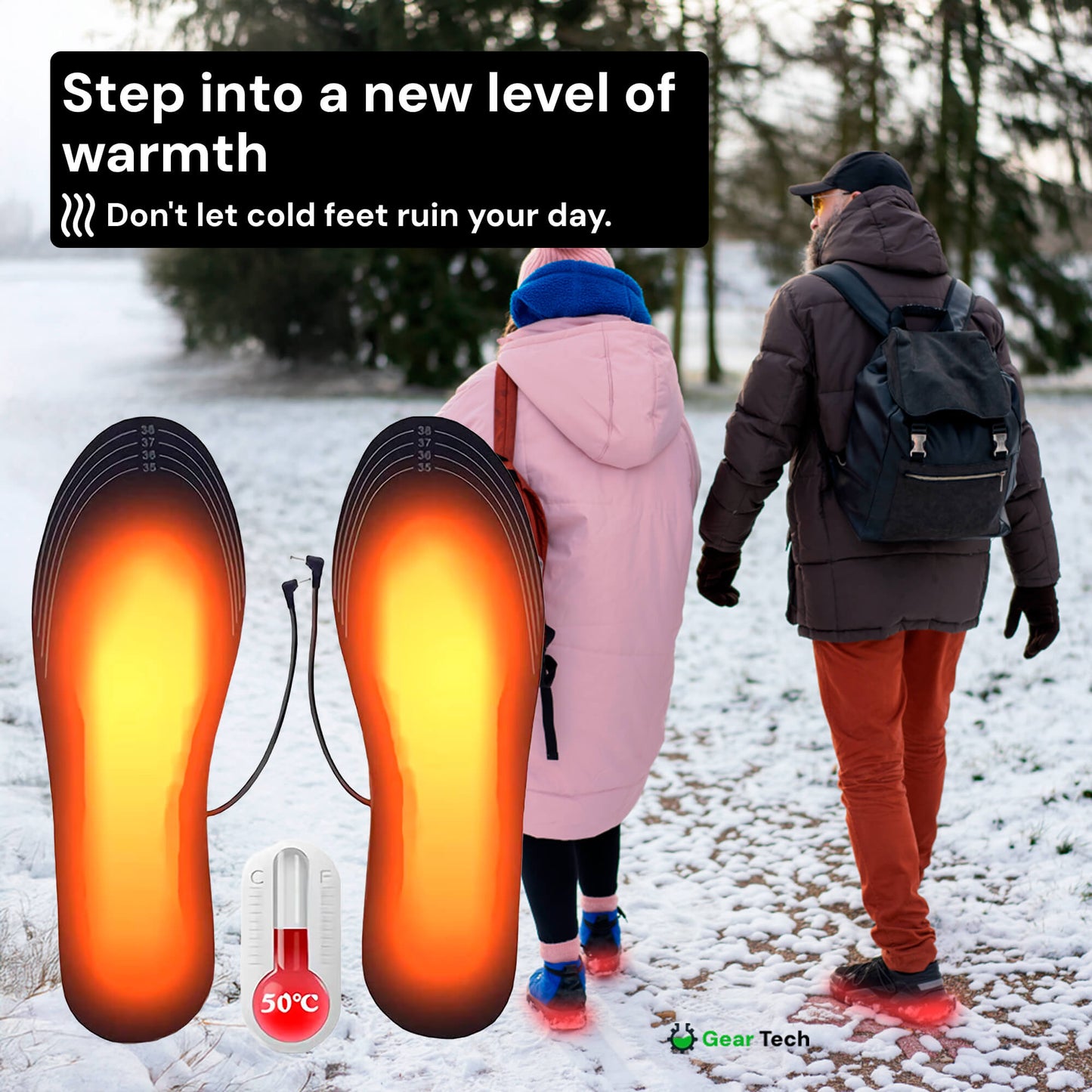Rebolet | Wiederaufladbare beheizte Einlegesohlen UK – Beste thermische Schuh-Einlagen für Stiefel, Arbeitsstiefel und täglichen Winterkomfort