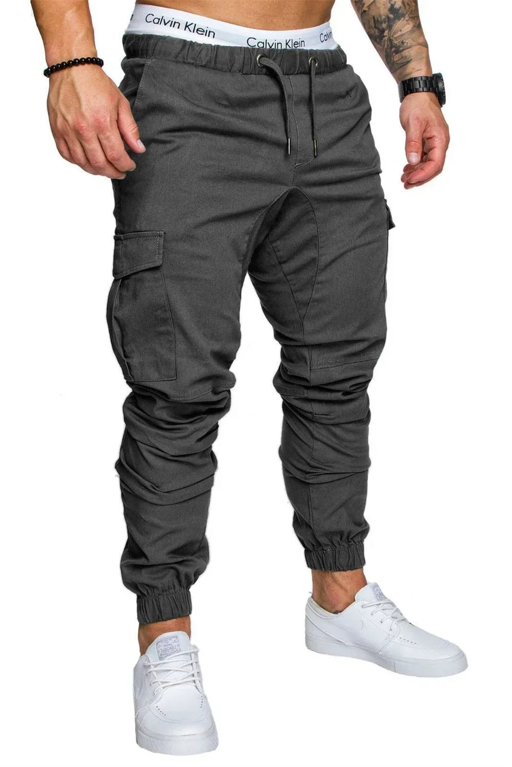 Herren Cargo-Hose leger – Mehrtaschen-Gewebehose