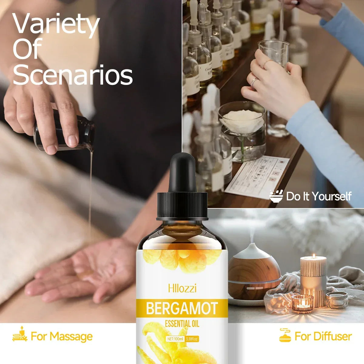 ™ Bergamotte ätherisches Öl, Premium, Haarpflege, Haut & Diffuser