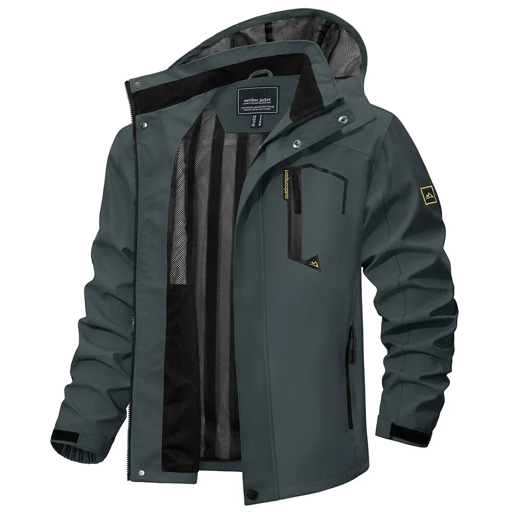 Herren leichte Frühjahr-Herbst-Jacke – wasserdichter Regenmantel