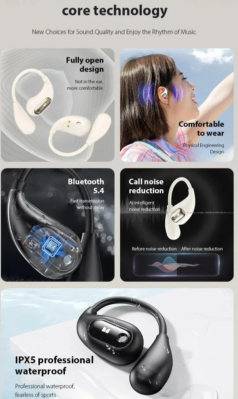 Rebolet | Knochenleitung Bluetooth Touch-Control Kopfhörer