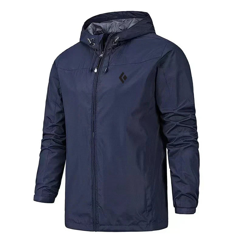 Herren wasserdichte, winddichte Regenjacke mit Kapuze