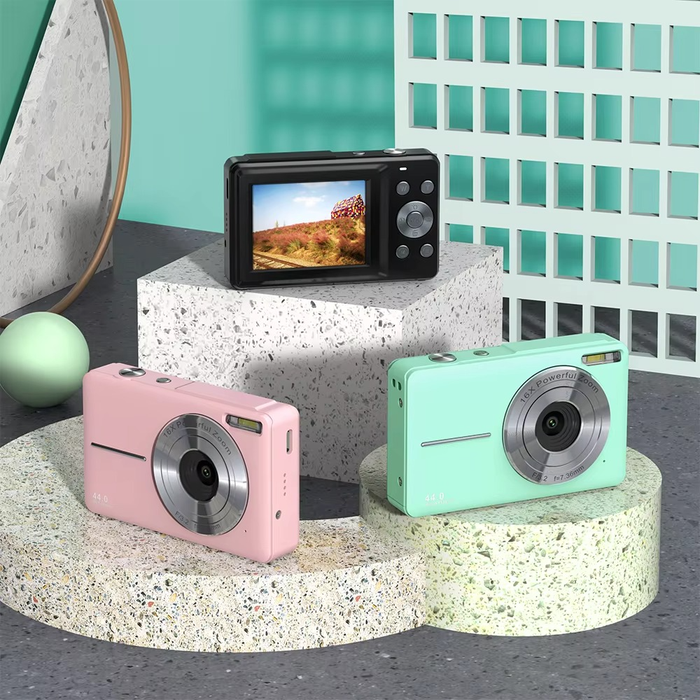 Rebolet | Hochauflösende Digitalkamera für Kinder - 1080P HD, 44MP mit 16-fachem Zoom