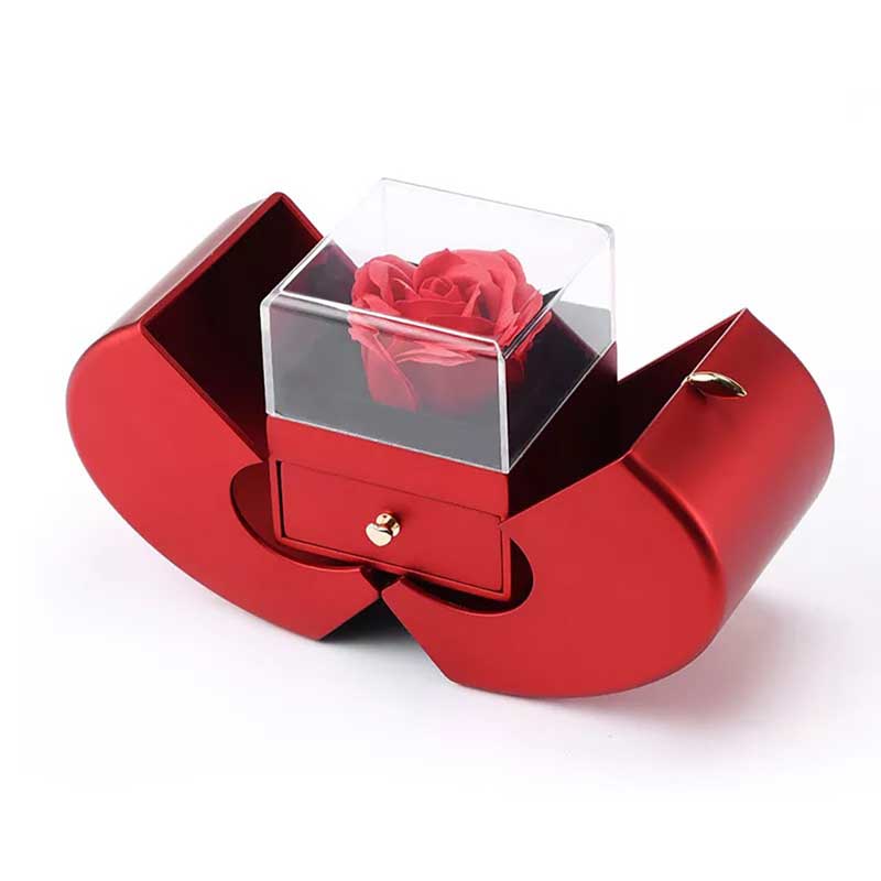 Rebolet | White Gold Necklace - With Real Rose - To My Love