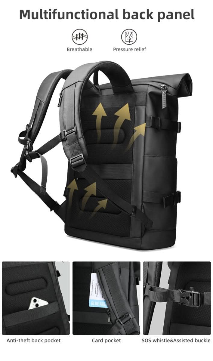 Rebolet | Erweiterbarer Outdoor-Rucksack mit großem Volumen & Laptopfach