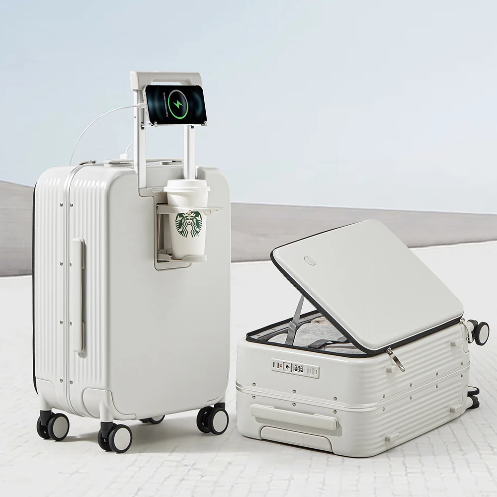 Rebolet | Aluminiumrahmen-Hartschalenkoffer mit USB-Port – Turin