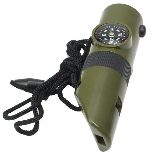 7-in-1 Notfall-Überlebenspfeife – multifunktionales Outdoor-Werkzeug
