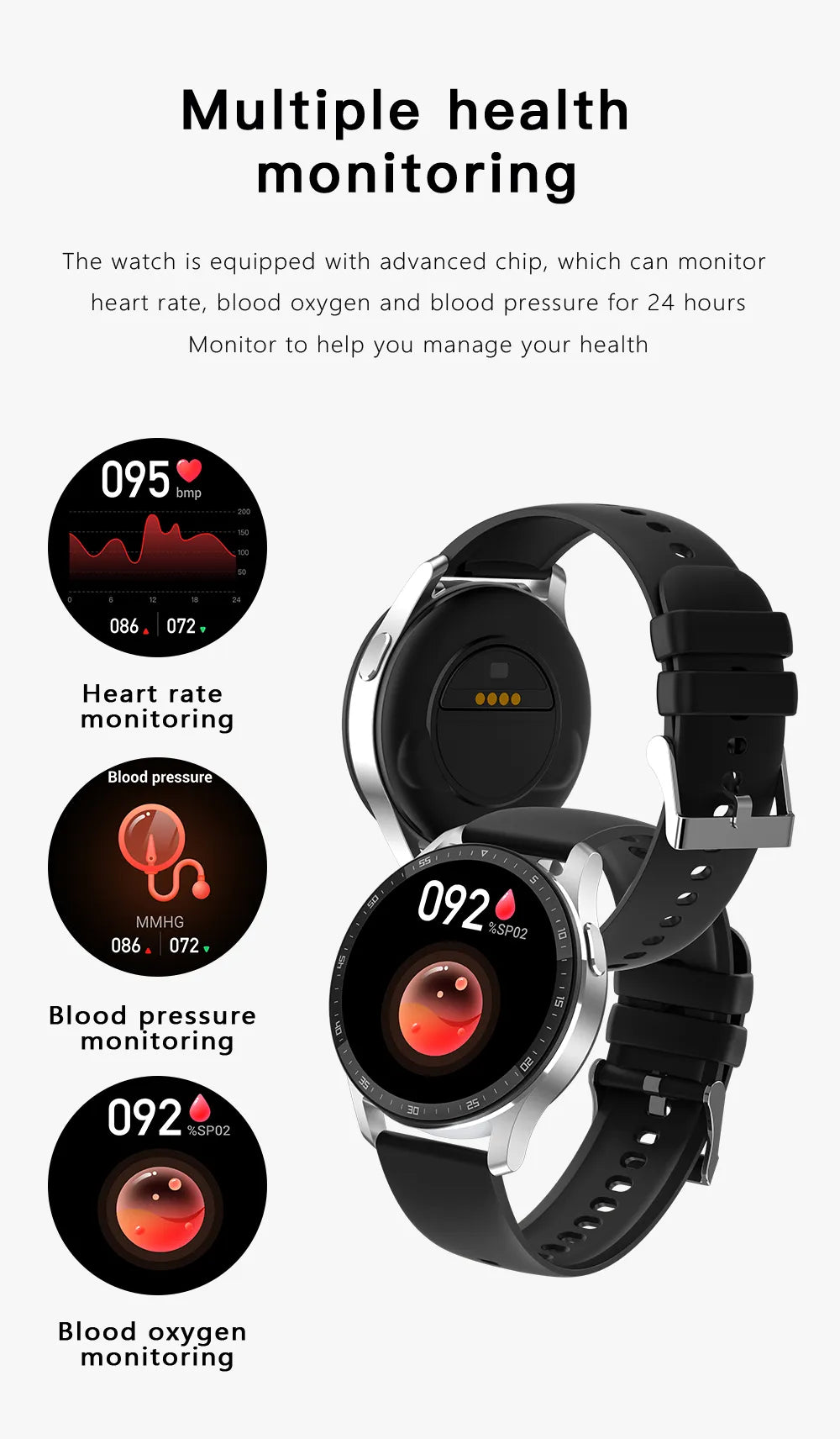 Rebolet | Zwei in Eins Smartwatch mit Bluetooth-Ohrhörern