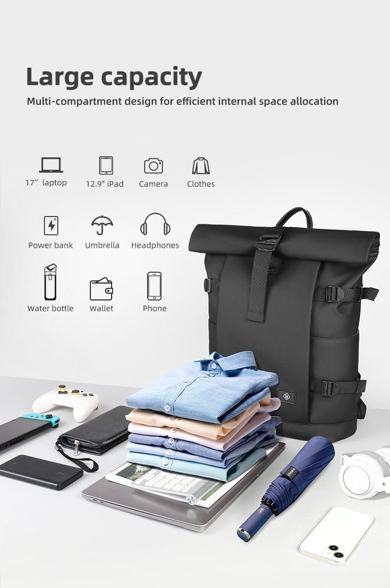 Rebolet | Erweiterbarer Outdoor-Rucksack mit großem Volumen & Laptopfach