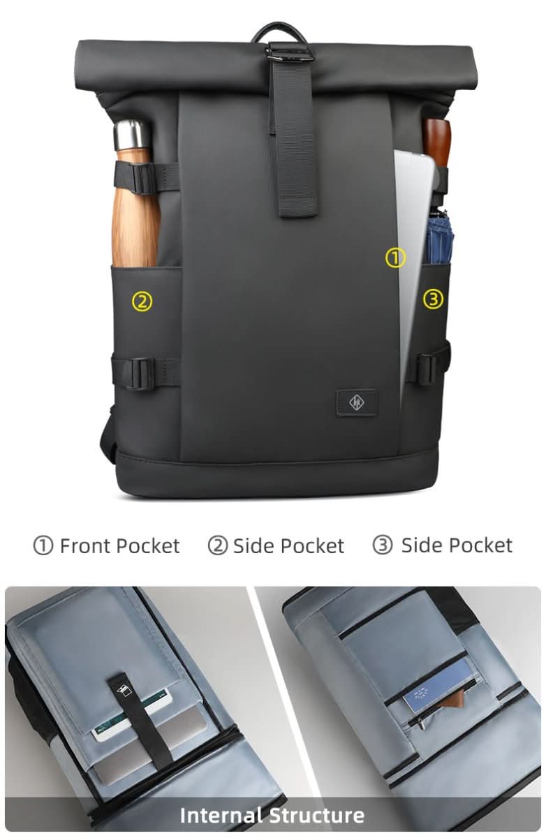 Rebolet | Erweiterbarer Outdoor-Rucksack mit großem Volumen & Laptopfach