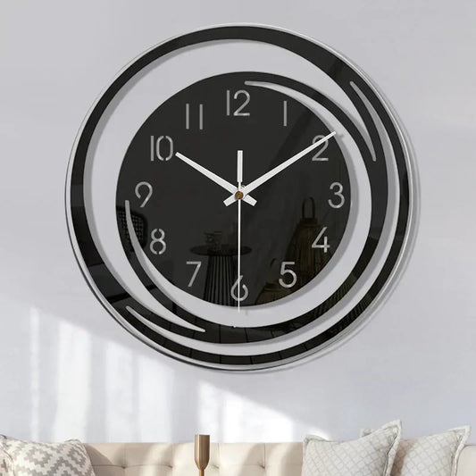 Rebolet | Moderne Schwarze Wanduhr aus Acryl - ScandiTime
