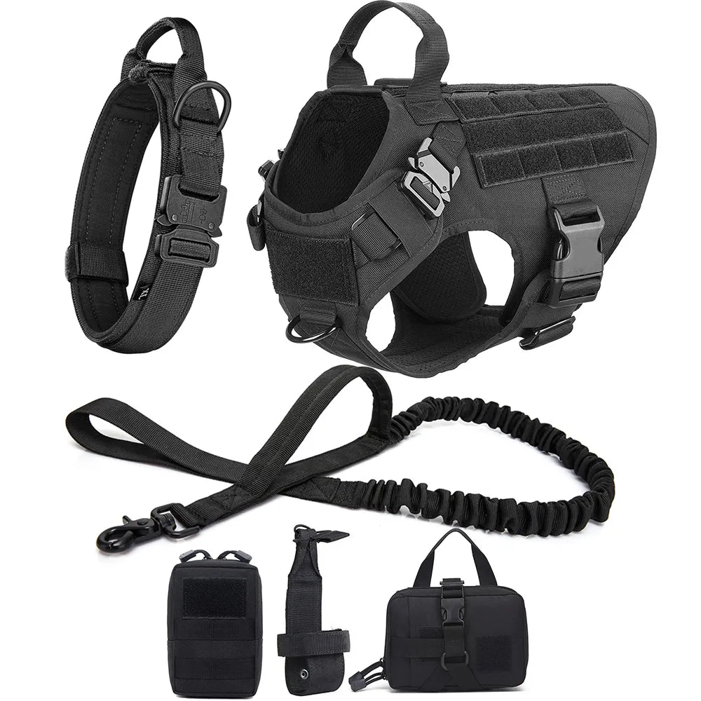 Robustes Tactical No-Pull Hundegeschirr-Set