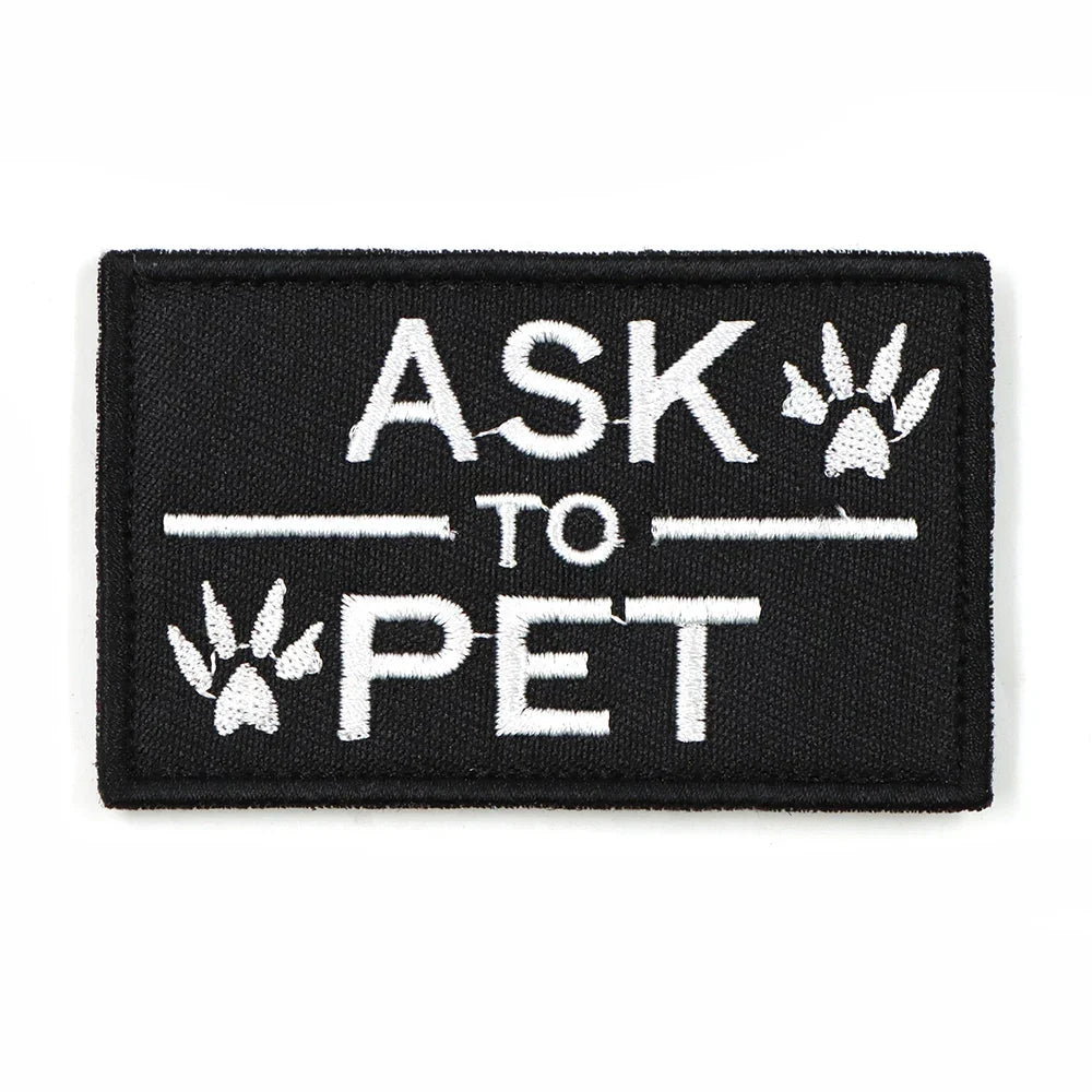 Hundegeschirr-Patches – Klett-Namensschilder für Diensthunde