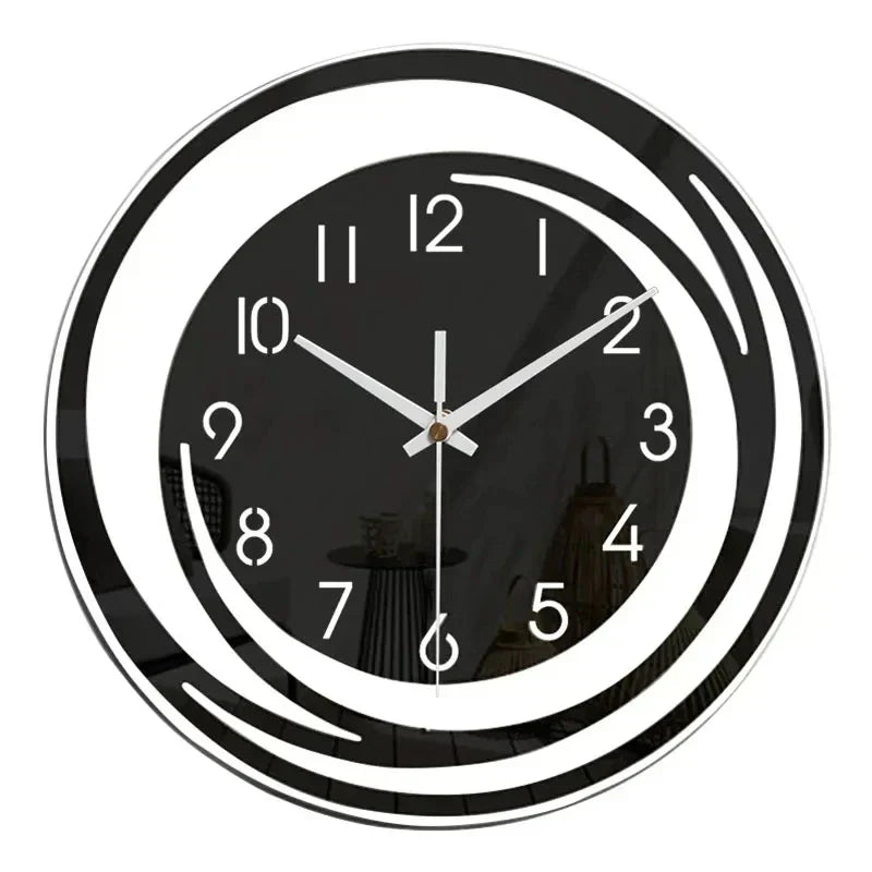 Rebolet | Moderne Schwarze Wanduhr aus Acryl - ScandiTime