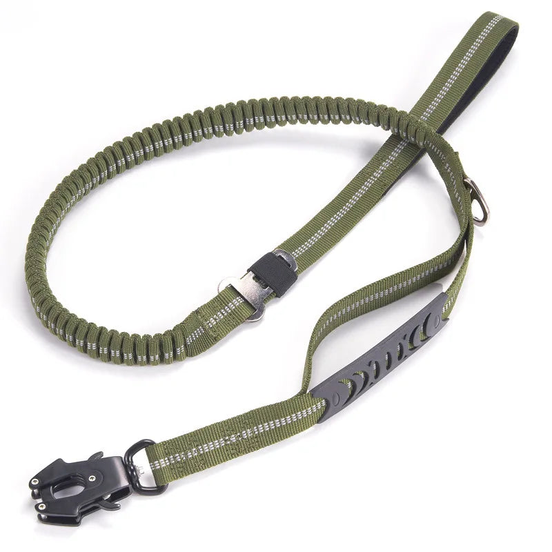 Robuste Tactical Bungee-Hundeleine mit 2 Griffen
