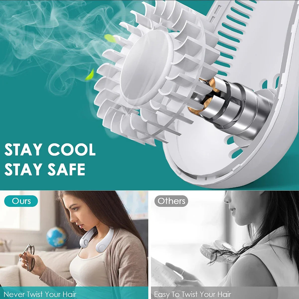 Rebolet | Blätterloser hängender Nackenventilator