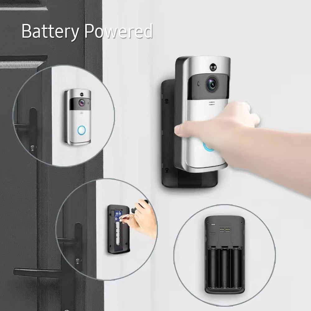 Rebolet | Drahtlose Smart-Video-Türklingel mit Gegensprechfunktion, Bewegungssensor, Nachtsicht, Telefonbenachrichtigungen und wasserdichter Sicherheitskamera