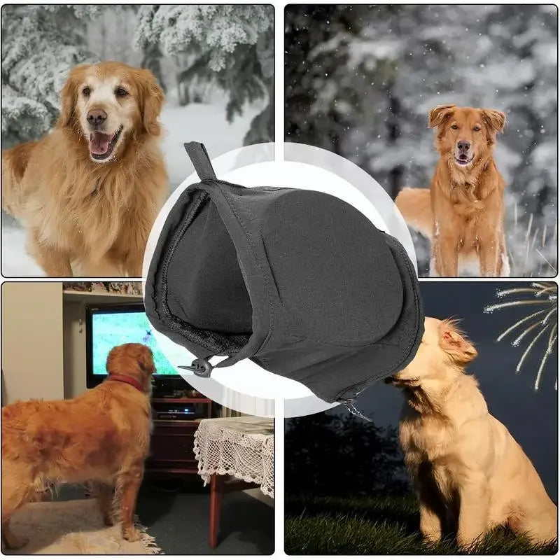 Rebolet | Geräuschdämpfende Hundeohrenschützer | Bequemes, atmungsaktives Polyester zur Linderung von Ängsten bei Feuerwerk und Gewittern