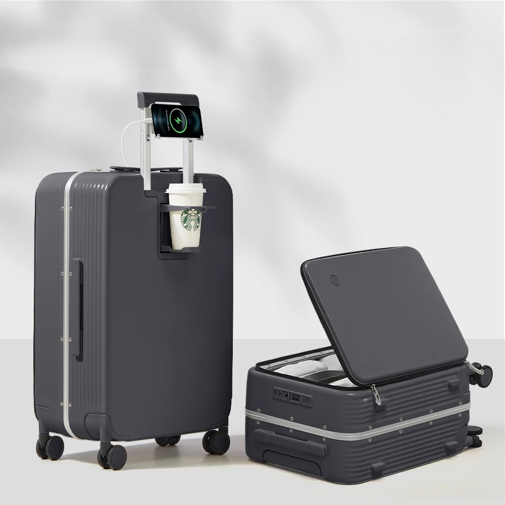 Rebolet | Aluminiumrahmen-Hartschalenkoffer mit USB-Port – Turin
