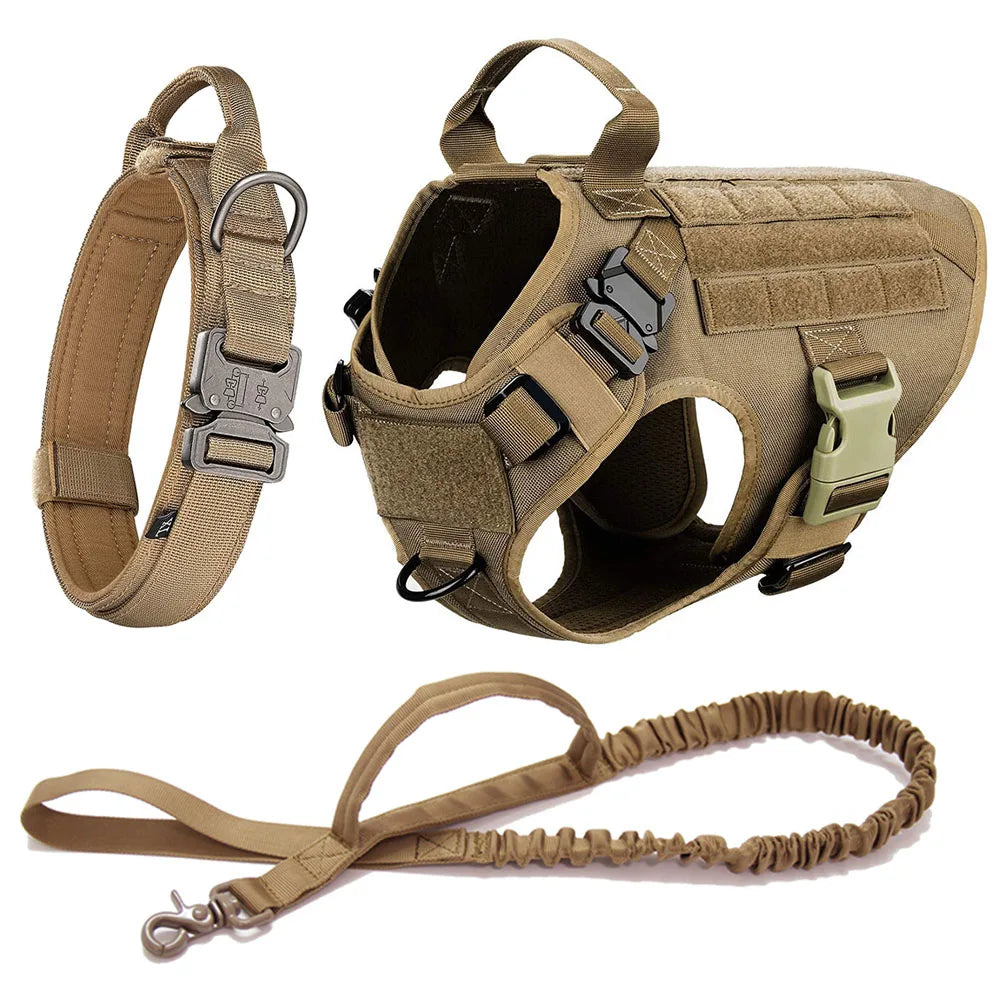 Robustes Tactical No-Pull Hundegeschirr-Set