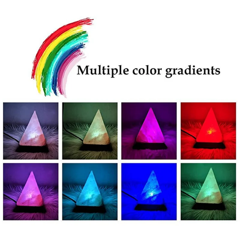 ™ Himalaya Kristallsalzlampe USB LED Pyramide, Luftreiniger & Stimmung