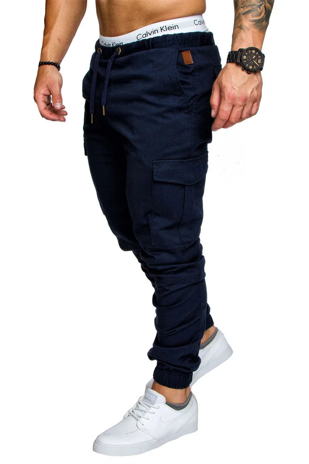Herren Cargo-Hose leger – Mehrtaschen-Gewebehose