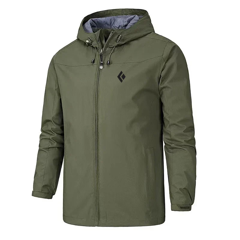 Herren wasserdichte, winddichte Regenjacke mit Kapuze