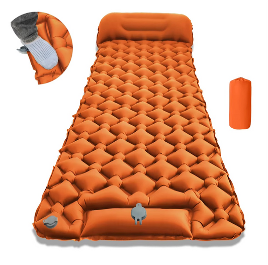 Rebolet | Ultra-Comfort Luftmatratze für Camping mit integriertem Kopfkissen und Pumpe