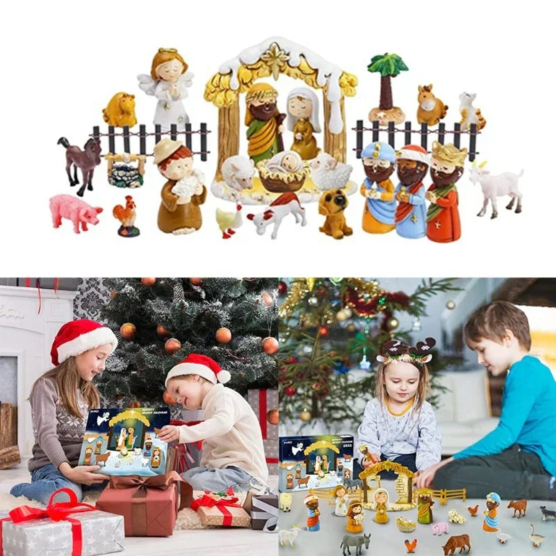 Rebolet | HolyTradition – Krippen-Adventskalender mit 24 Harzminiaturen