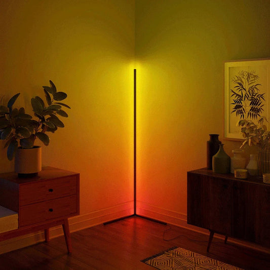 Rebolet | Smart RGB Traumfarbe Stehlampe – Musik-Synchronisations-LED-Stimmungslicht mit 16 Millionen Farben, APP & Fernsteuerung, moderne Stehleuchte