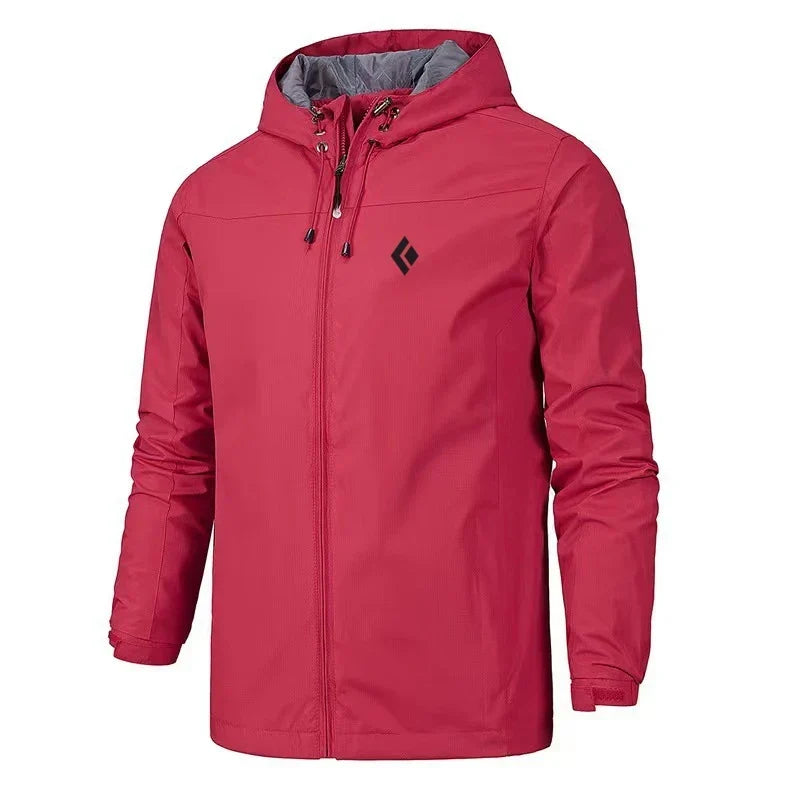 Herren wasserdichte, winddichte Regenjacke mit Kapuze