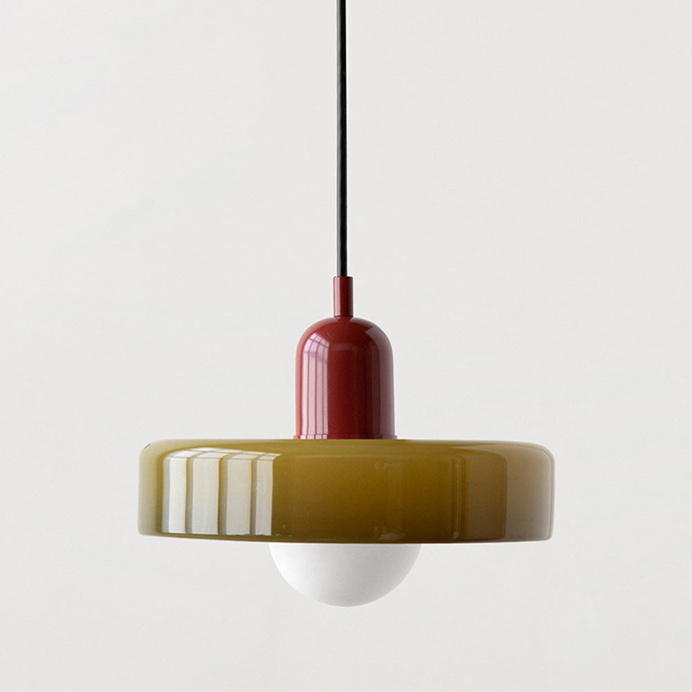 Rebolet | Bauhaus-Pendelleuchte aus farbigem Glas