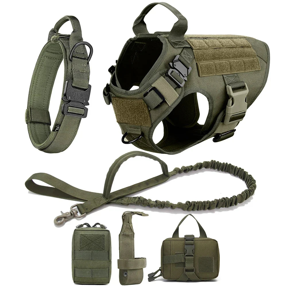 Robustes Tactical No-Pull Hundegeschirr-Set