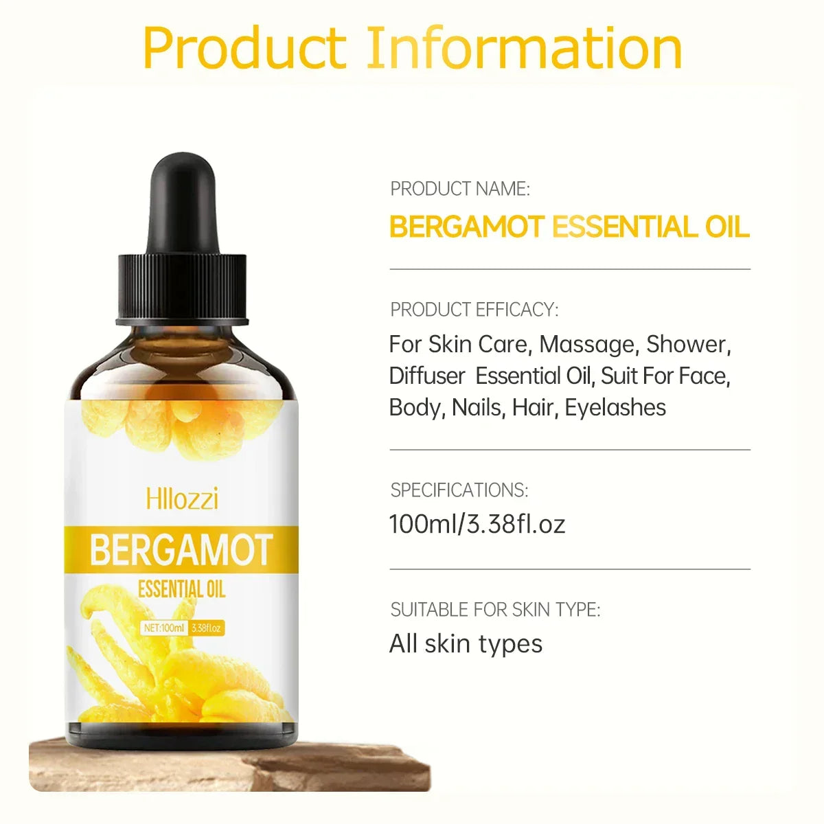 ™ Bergamotte ätherisches Öl, Premium, Haarpflege, Haut & Diffuser