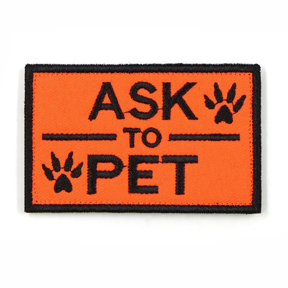 Hundegeschirr-Patches – Klett-Namensschilder für Diensthunde