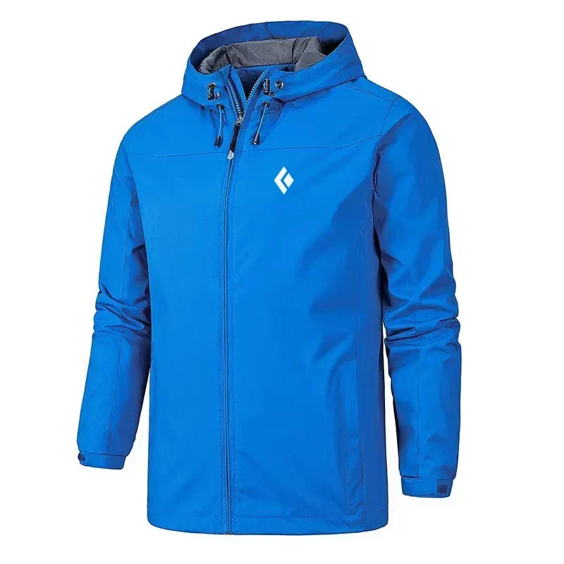 Herren wasserdichte, winddichte Regenjacke mit Kapuze
