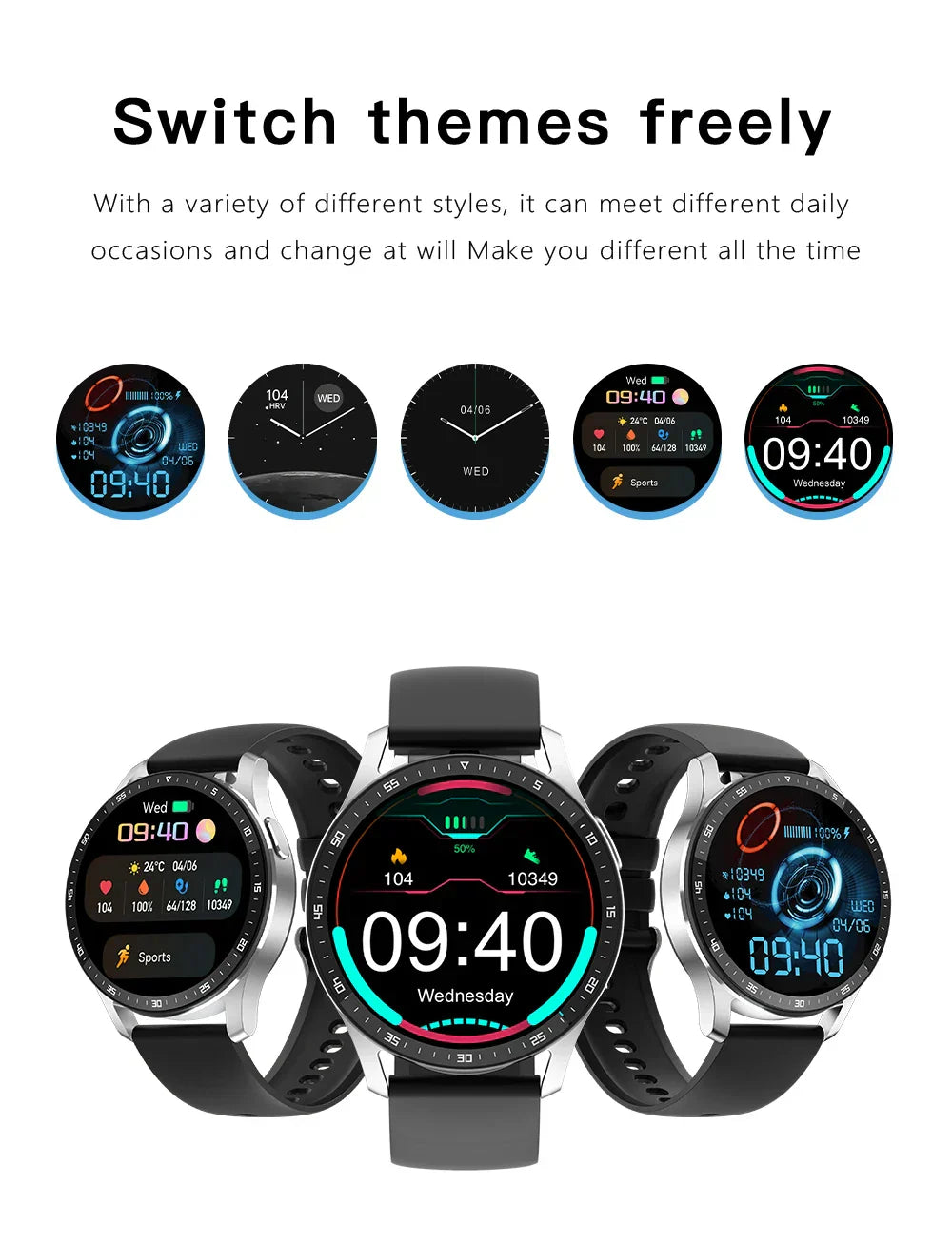 Rebolet | Zwei in Eins Smartwatch mit Bluetooth-Ohrhörern