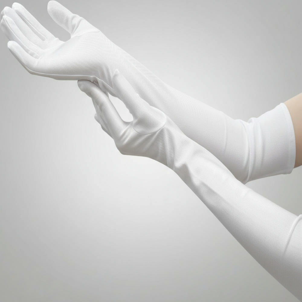 Elegante Satin-Opernhandschuhe – ellbogenlang
