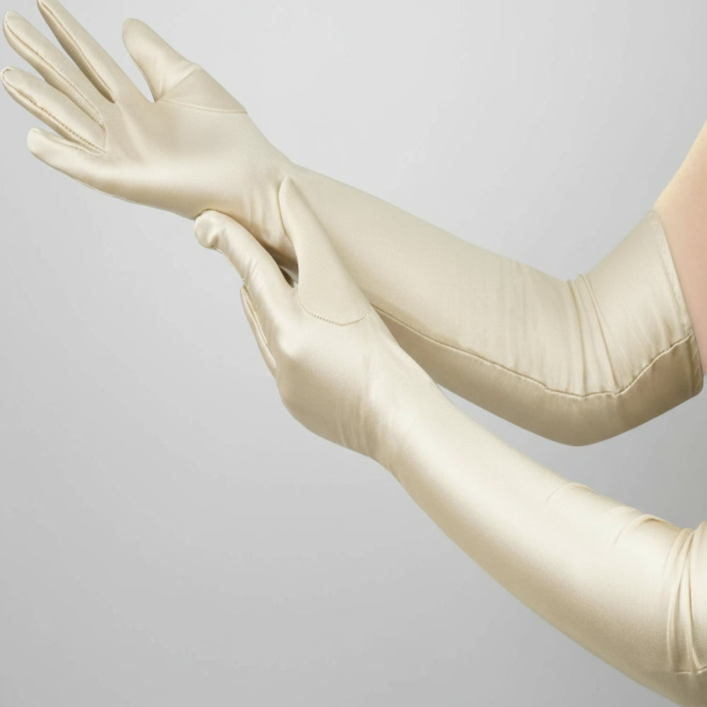 Elegante Satin-Opernhandschuhe – ellbogenlang