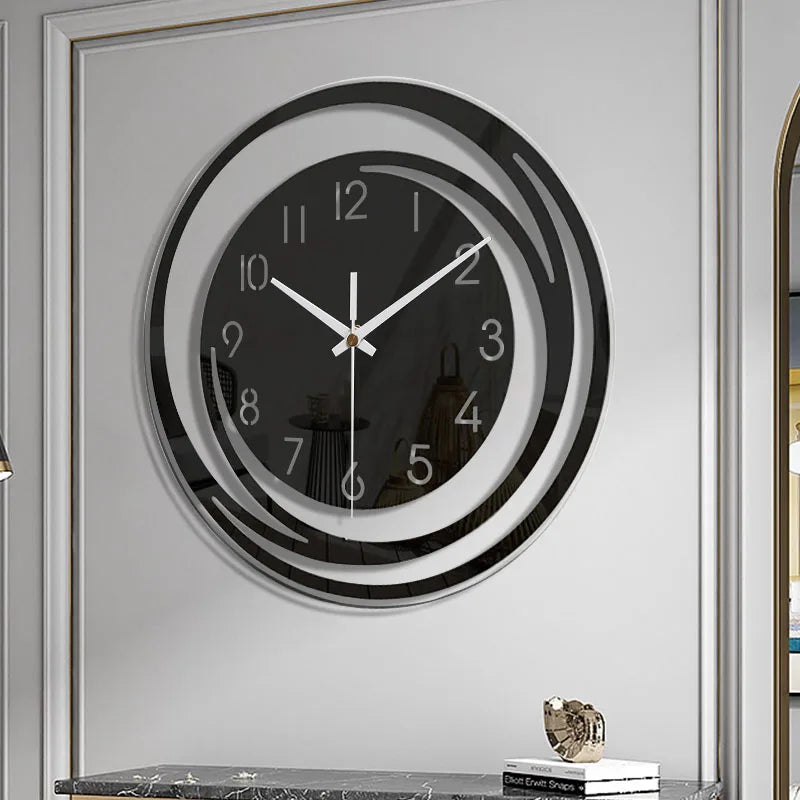Rebolet | Moderne Schwarze Wanduhr aus Acryl - ScandiTime