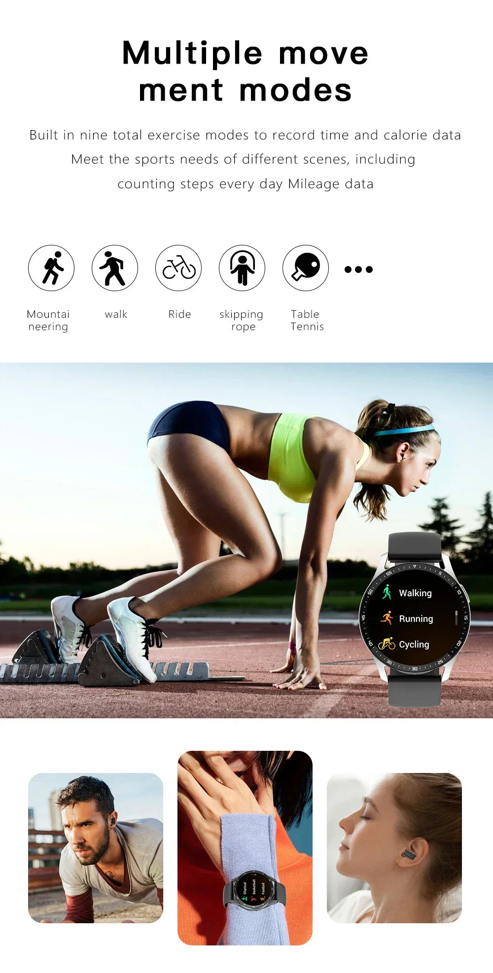 Rebolet | Zwei in Eins Smartwatch mit Bluetooth-Ohrhörern