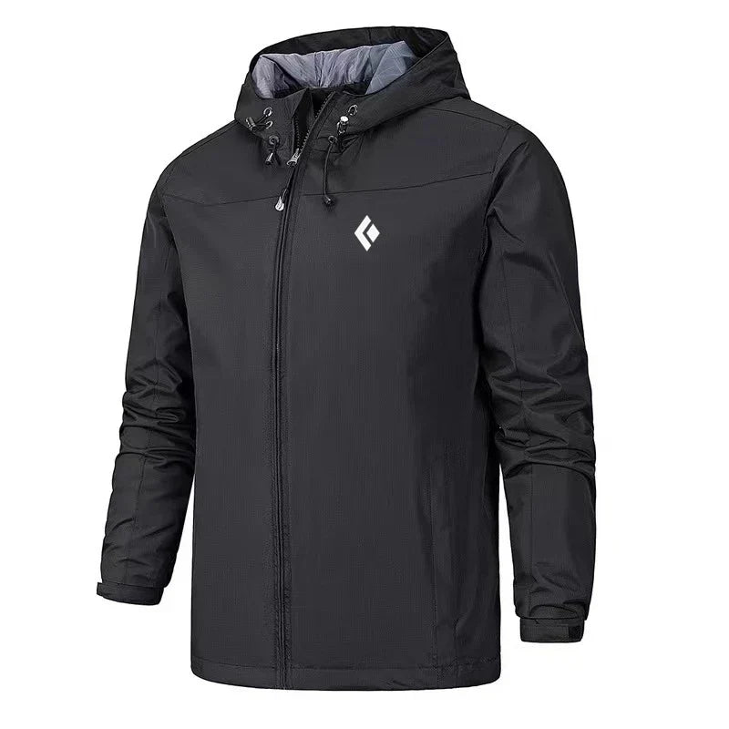 Herren wasserdichte, winddichte Regenjacke mit Kapuze